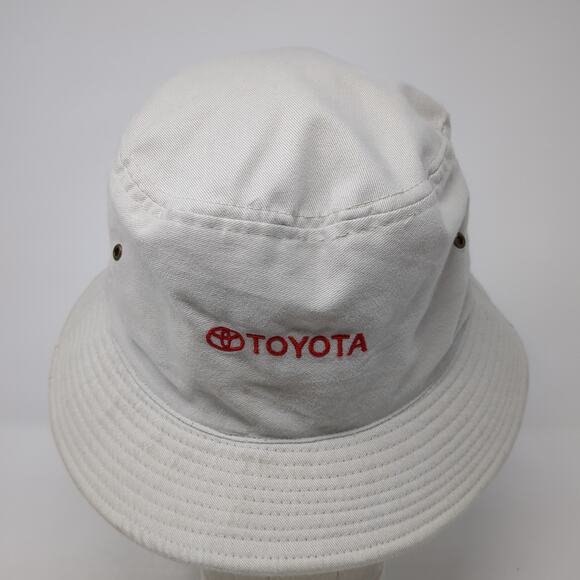 Pacific Classic Del Mar Bucket Hat Beige One Size Embroidered Blue Wave - Picture 6 of 10